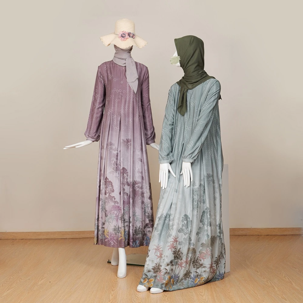 Gamis Busui Size S Le Khari Thania Gamis Premium Rayon Twill nyaman untuk aktivitas harian