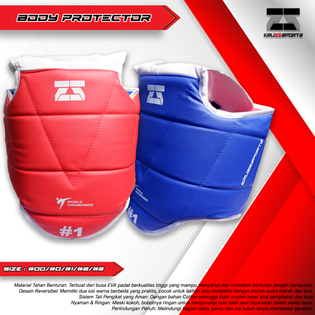 Jual Body Protector Pelindung Badan Taekwondo Reversible | Shopee Indonesia