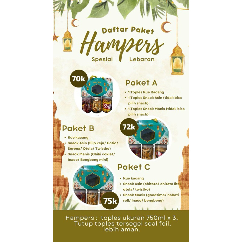 Jual Hampers Raya PAKET B (wajib tambahan packing) | Shopee Indonesia