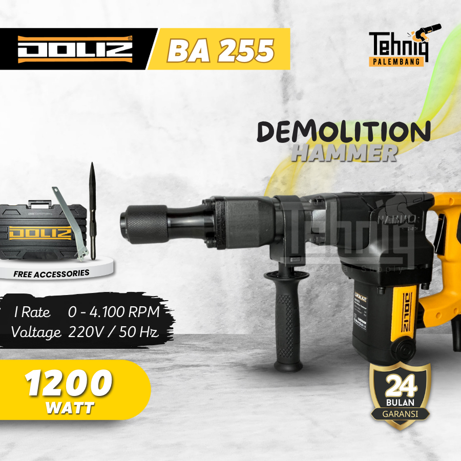 Jual DOLIZ BA255 DEMOLITION HAMMER 1200W | Shopee Indonesia