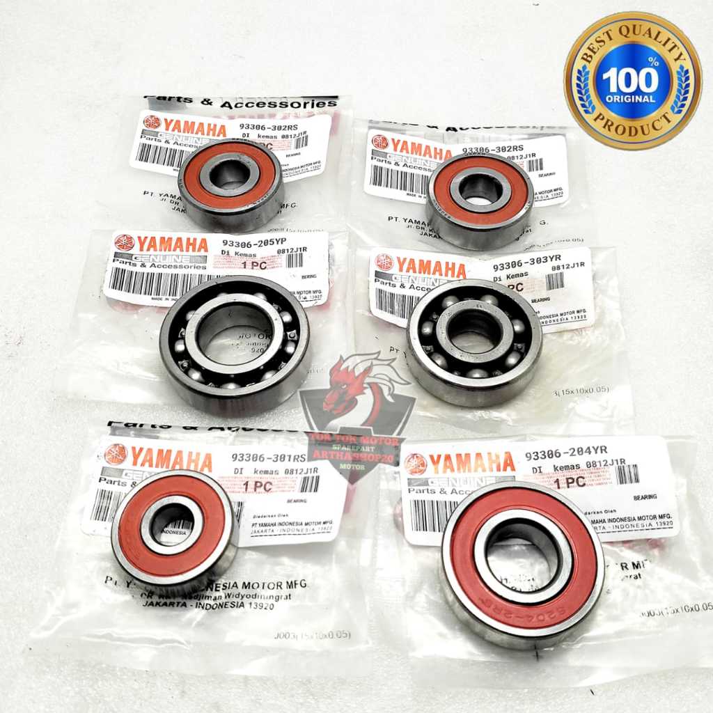 Jual Paket Bearing Rasio Set 2DP Yamaha Motor Aerox 155 Old , N-max 155 ...