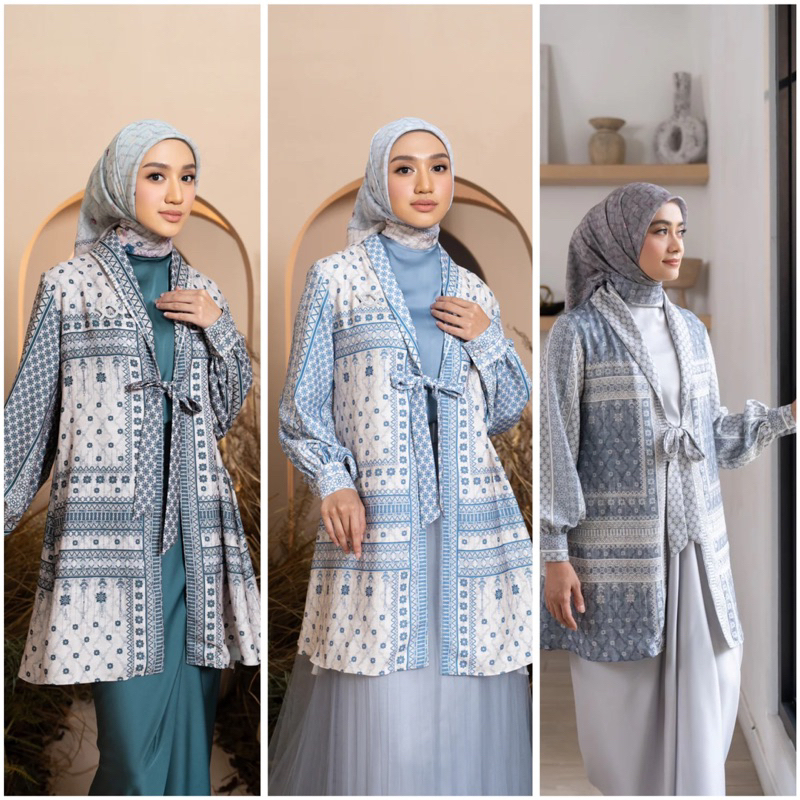 Jual Klamby - Mariri Outer Tunic (Serene Azure, Espresso Bliss, Indigo ...