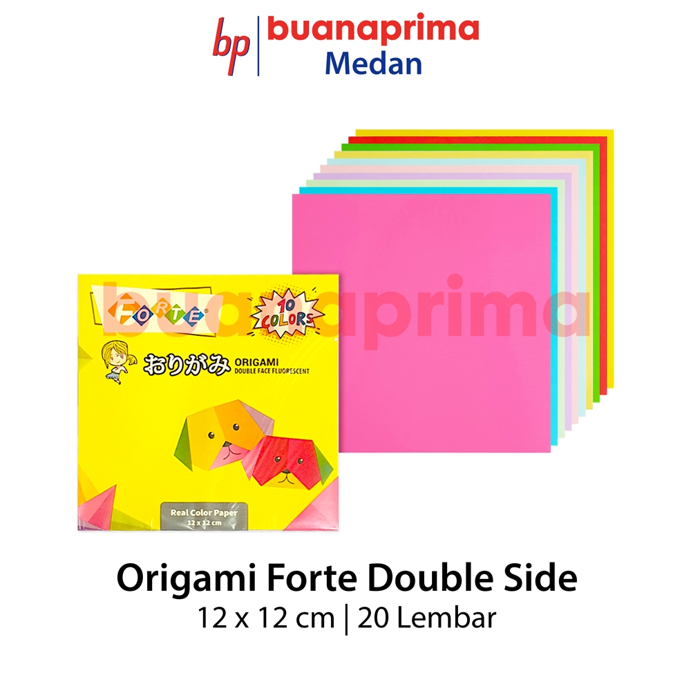 Jual Origami FORTE DOUBLE SIDE 12 x 12 cm 1 Pack isi 20 Lembar Kertas ...