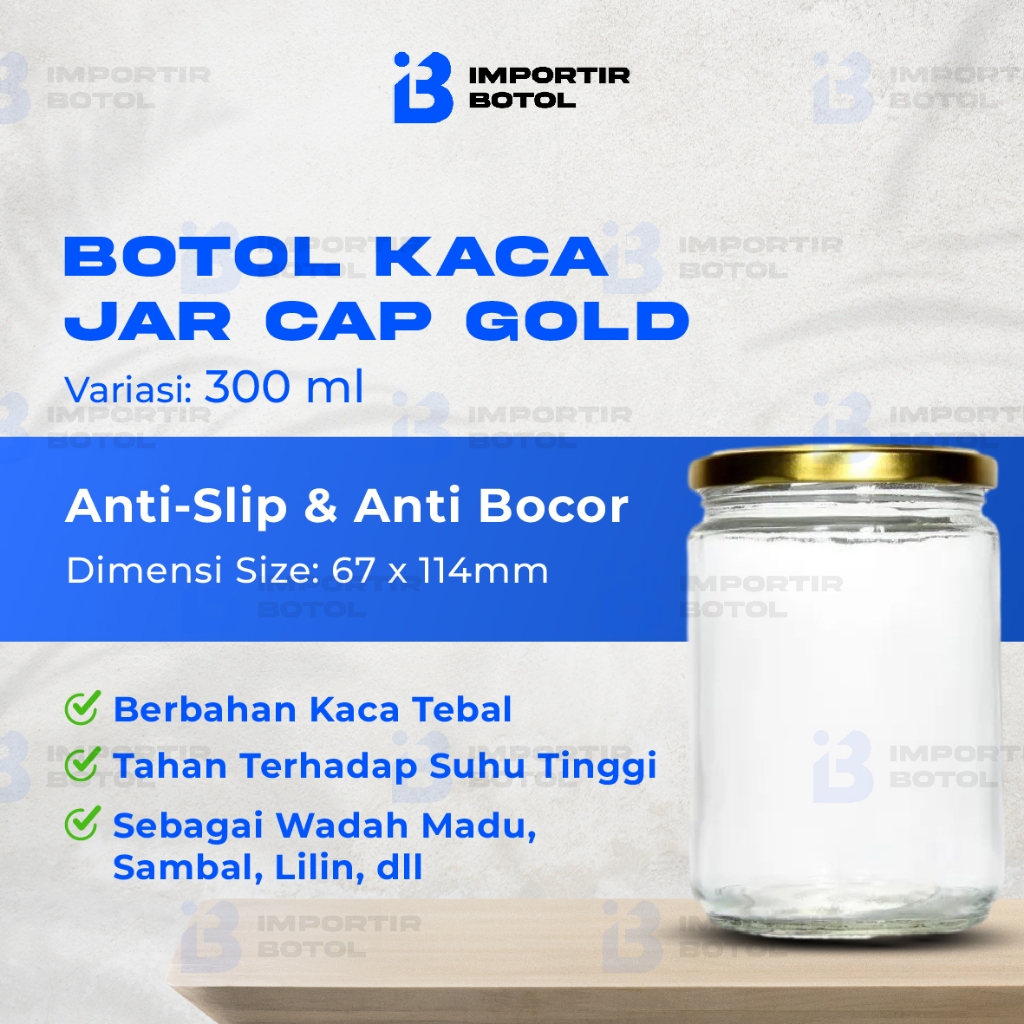 Jual IMPORTIR BOTOL Toples Kaca Cap Gold | Shopee Indonesia