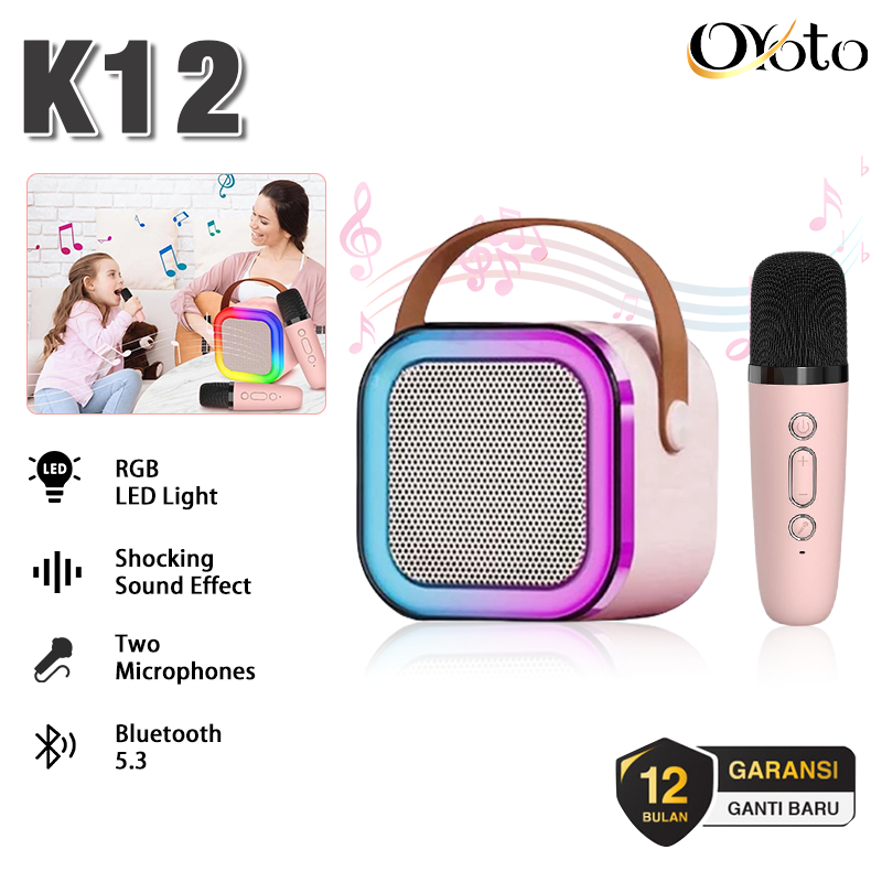 Jual [COD] Karaoke Bluetooth Speaker Wireless With MIC RGB Light 3D ...