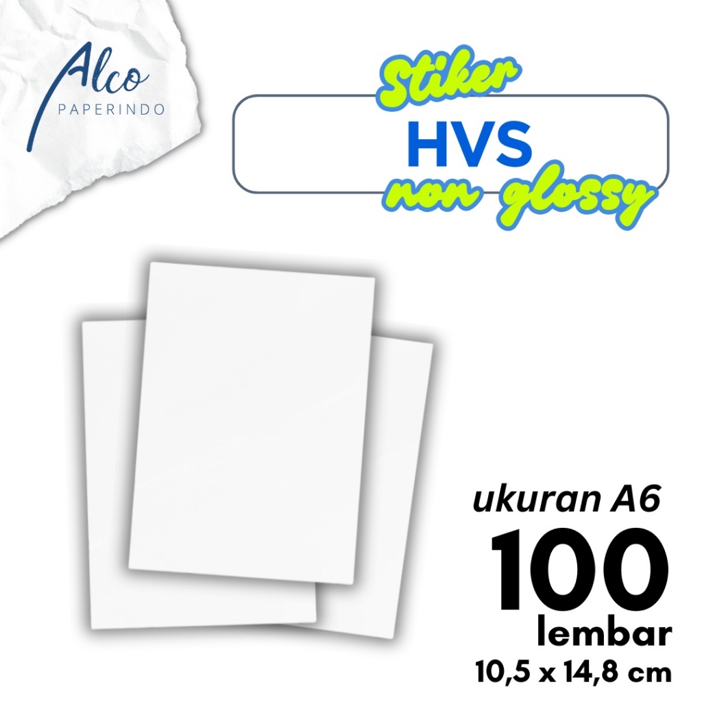 Jual Sticker Resi Label Stiker A6 (10,5x14,8cm) HVS MATTE | Shopee ...