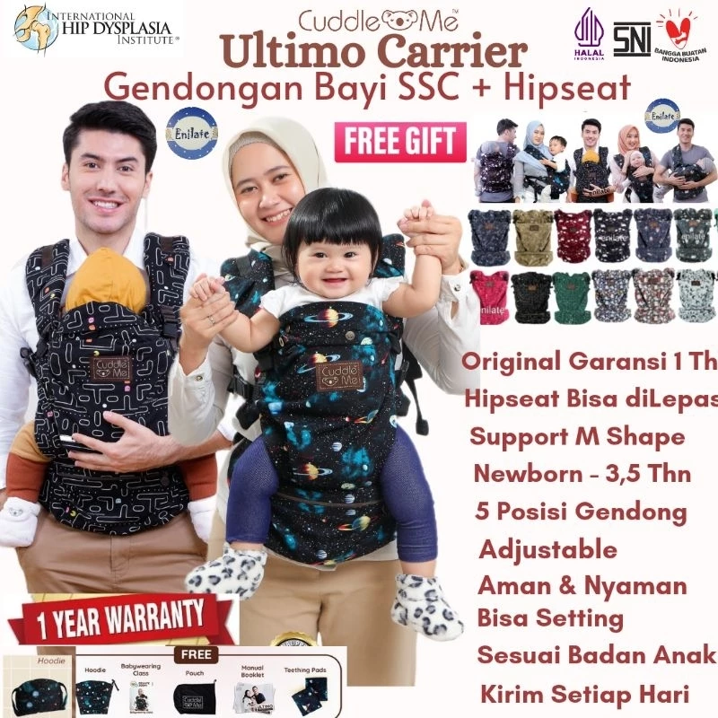 Cuddle Me Ultimo Carrier Adjustable Gendongan Hipseat 5 Posisi Bisa Hadap Depan Multifungsi Cuddleme