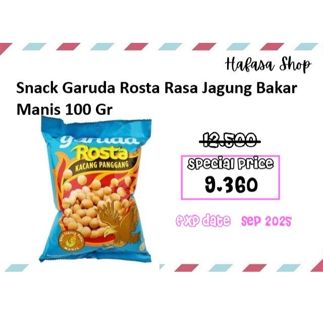 Jual SNACK GARUDA ROSTA RASA JAGUNG BAKAR MANIS 95GR | Shopee Indonesia