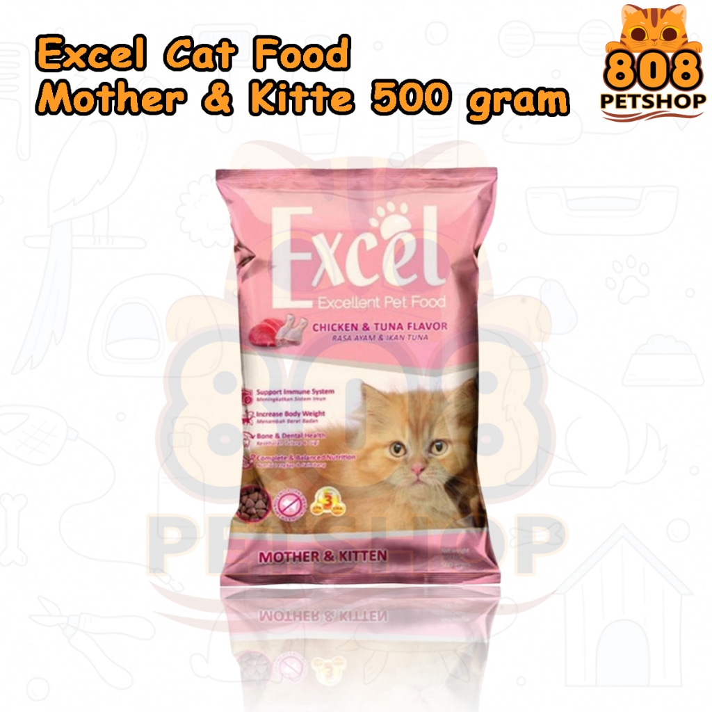 Jual EXCEL Mother & Kitten 500gr Fresh Pack - Makanan Kucing Excel 500 ...