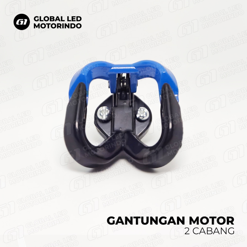 Gantungan Motor Cabang Dua Double Hook Model Kupu PNP Universal Aluminium Aloy