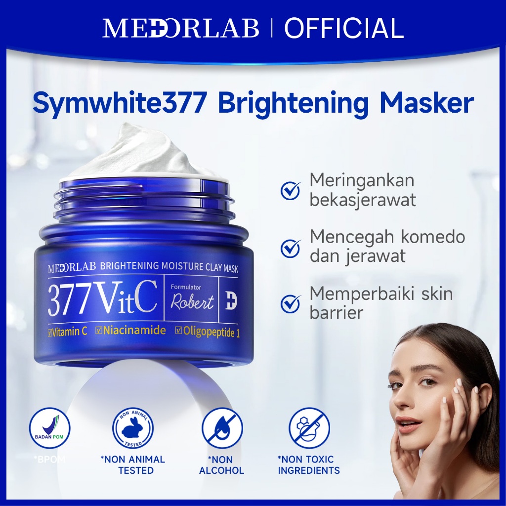 Jual MEDORLAB Symwhite377 Masker Brightening masker wajah Clay Mask ...