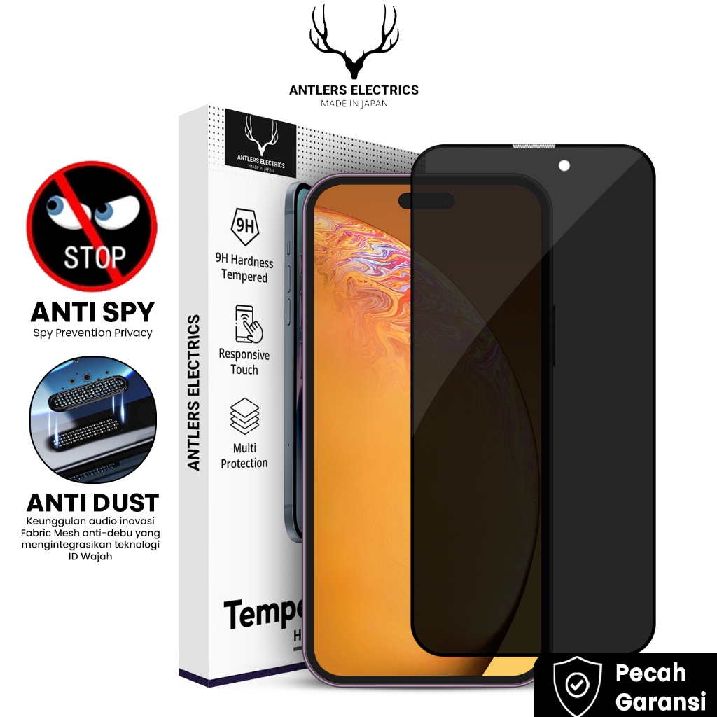 Jual Antlers Electrics Tempered Glass Anti SPY Anti Gores AntiSpy