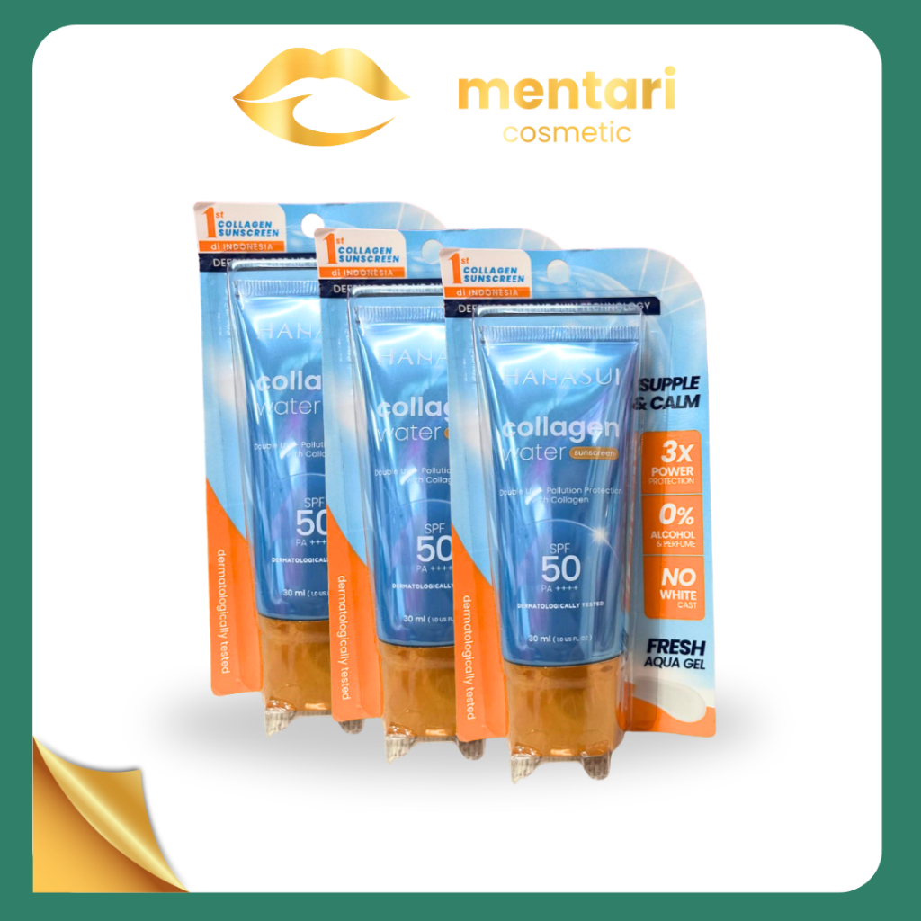 Jual HANASUI COLLAGEN WATER SUNSCREEN SPF 50 PA++++ (BIRU) | Shopee ...