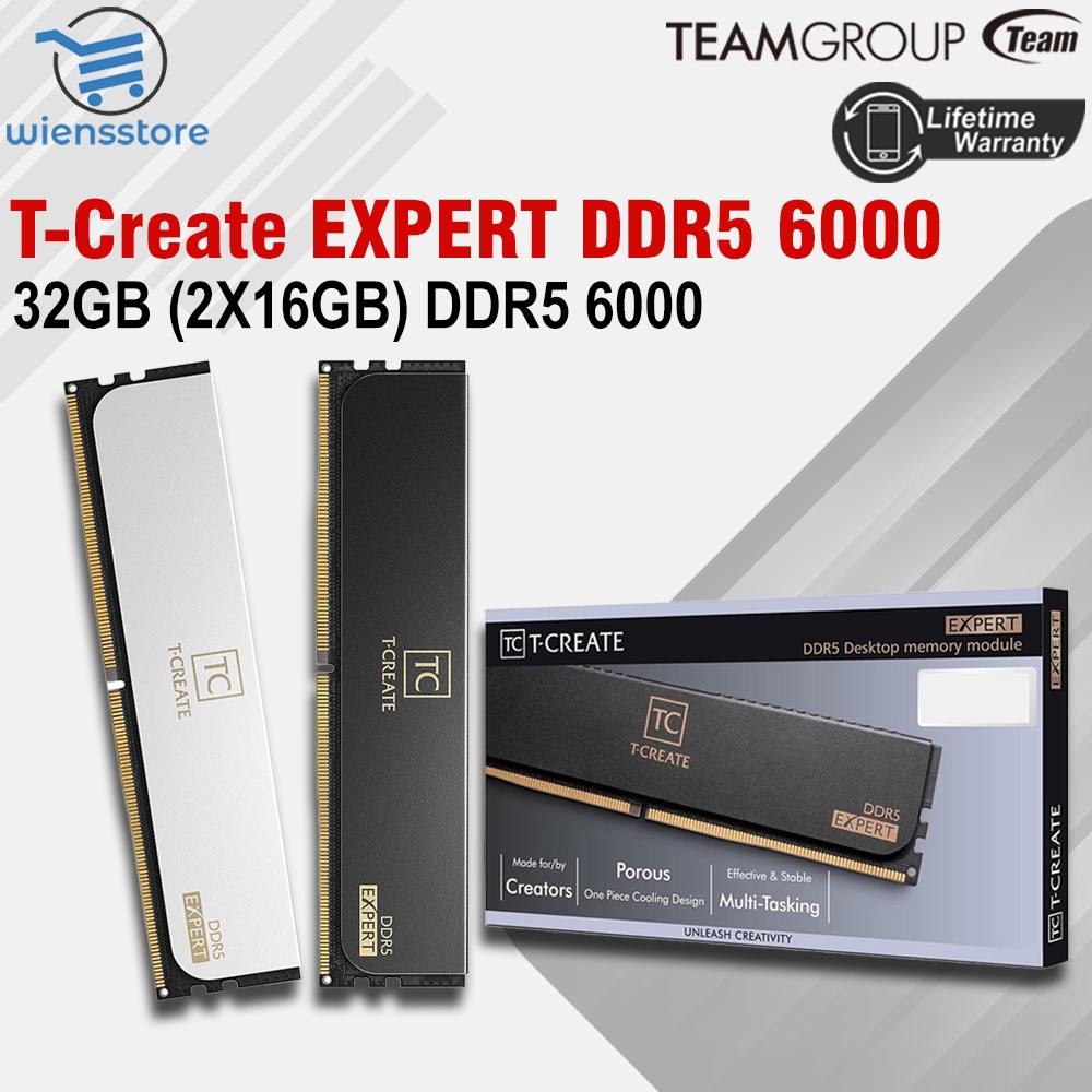 Jual Team T-CREATE EXPERT 32GB (2X16GB) DDR5 6000MHz - Black - White ...