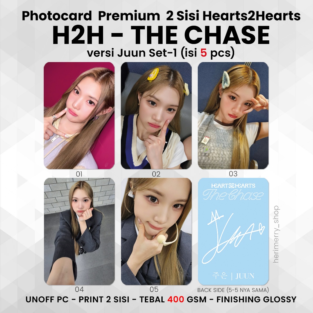 Jual (ISI 5/8 PCS) Photocard HEARTS2HEARTS THE CHASE - PC Premium