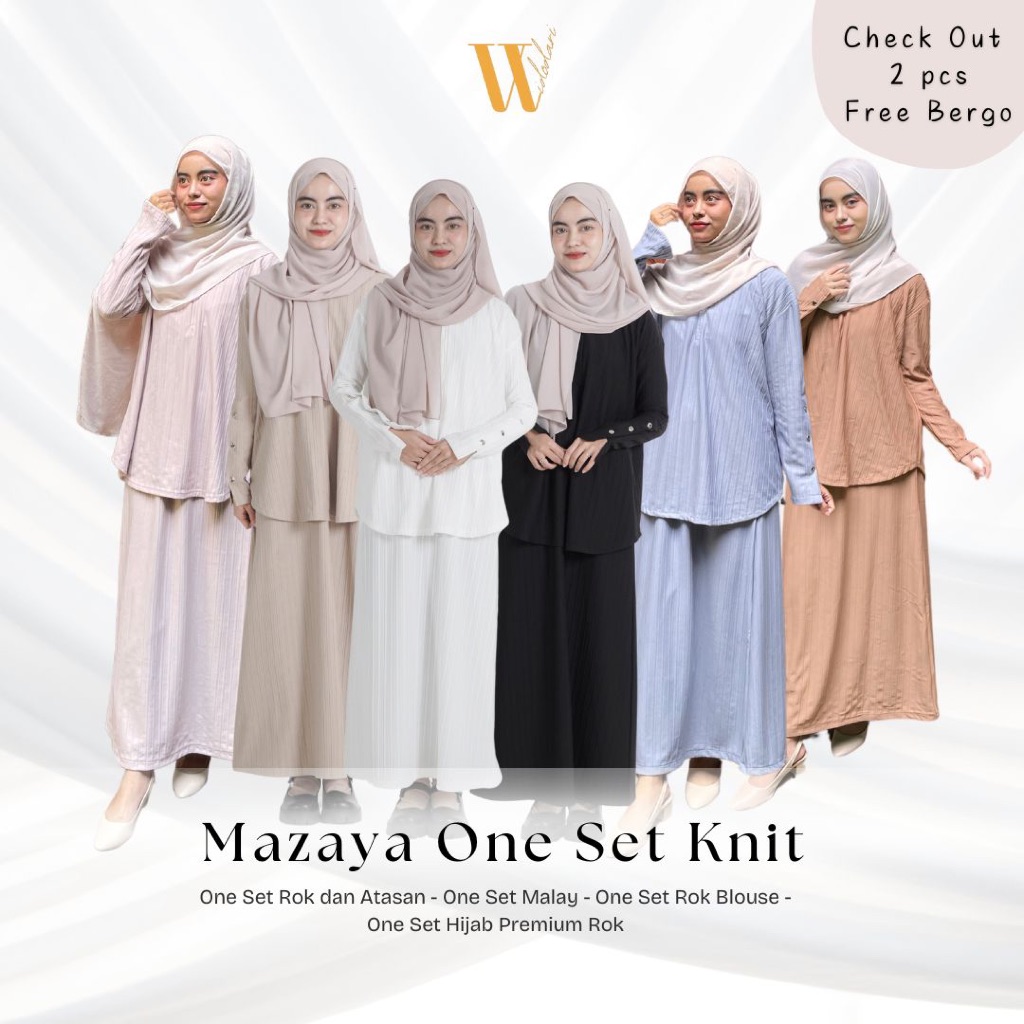 Jual Widodari | Mazaya One set knit - one set rok dan atasan - one set ...