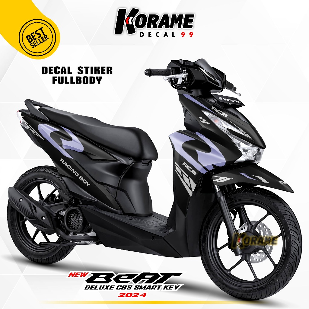 Jual Decal Stiker New Beat Deluxe 2024 Motif Racing Boys Hitam Lilac ...