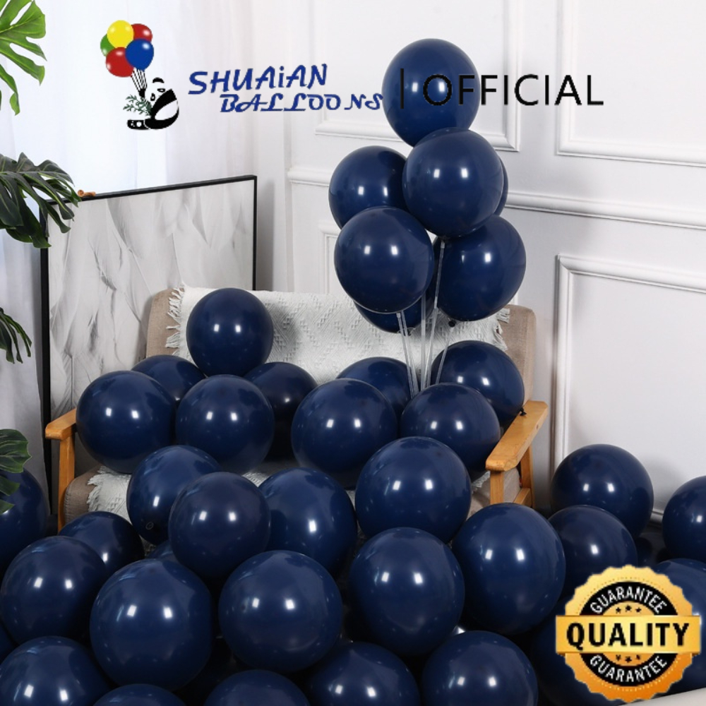 SHUAIAN Balon Latex Retro Navy 10/20 pcs 12 inci Retro Navy Biru Balon Lateks Untuk Pesta Ulang Tahun Pernikahan Festvial Dekorasi