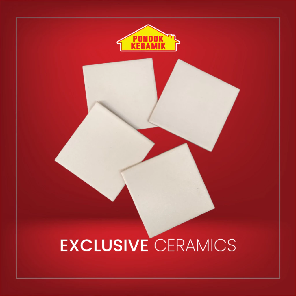 Keramik 10x10 / Keramik 10 X 10 Exclusive Ceramic Siberia Warna Putih Polos (1,2)