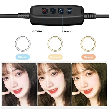 TaffSTUDIO QX 260 Lampu Halo Ring Light 120 LED Dimmable 10 Inch With Tripod