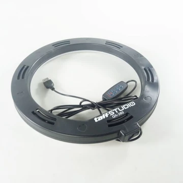 TaffSTUDIO QX 260 Lampu Halo Ring Light 120 LED Dimmable 10 Inch With Tripod