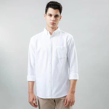 Kemeja Pria Lengan Panjang Slim Fit Cotton Pique Best Quality