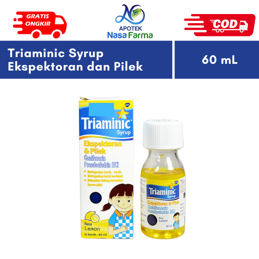 Jual Triaminic Sirup Expectorant dan Pilek @60 mL - Untuk Meredakan ...