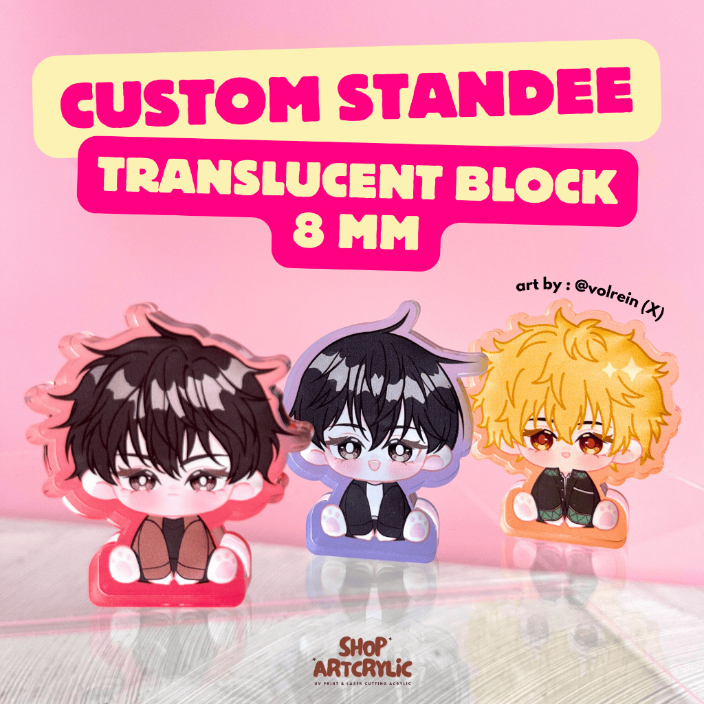 Jual (8MM) Custom Akrilik Standee Translucent Block Kpop Figure Anime ...