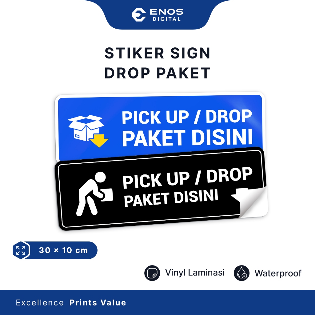 Jual Stiker Penunjuk Drop Paket Disini Stiker Penanda Simpan Paket ...