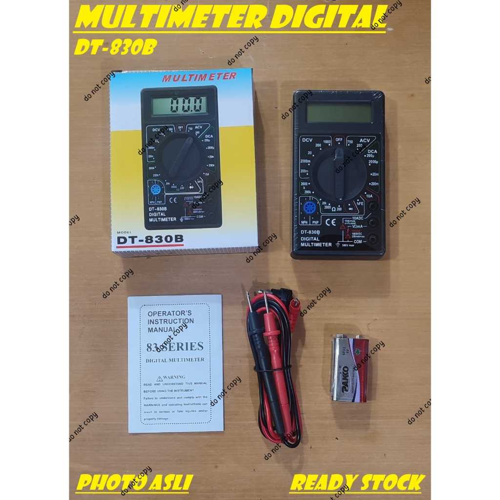 Jual Multitester Digital DT-830B Multimeter Avometer | Shopee Indonesia
