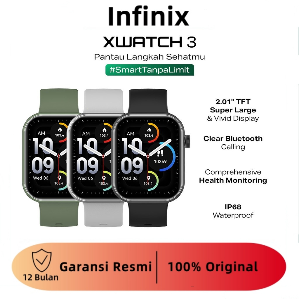Jual Infinix jam tangan SmartWatch XW3 - 2.01 Inch - Waterproof IP68 ...