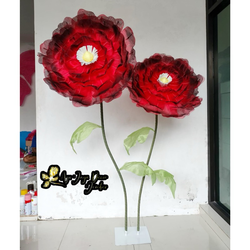 Jual standing bunga giant flower motif bunga Peony dekorasi pelaminan 2 ...