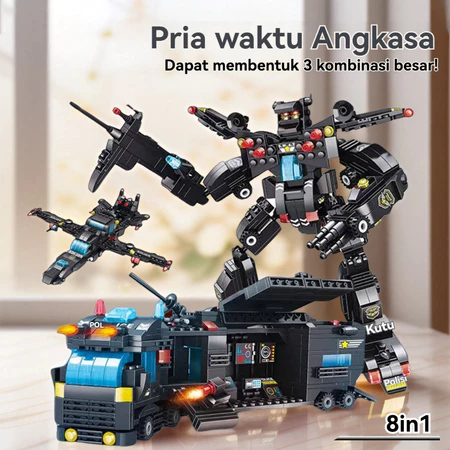 Brick Blok City Police Vehicle Hawk SWAT Army minicraft city kapal mainan merakit bangunan Kapal Perang Besar