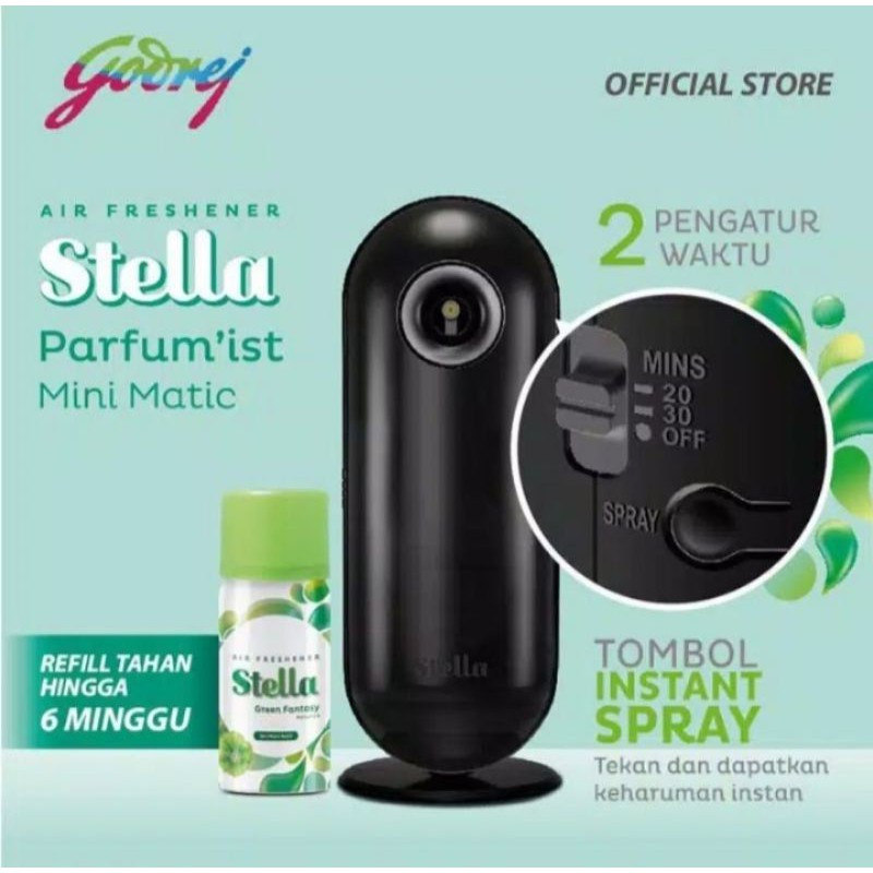 Jual STELLA MINI MATIC Alat dan Refill 40ml pengharum ruangan pewangi ...