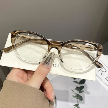 Viendo Kacamata Photocromic Anti Blueray Minus Wanita Cat Eye Frame Bluecromic Kaca Mata Optik