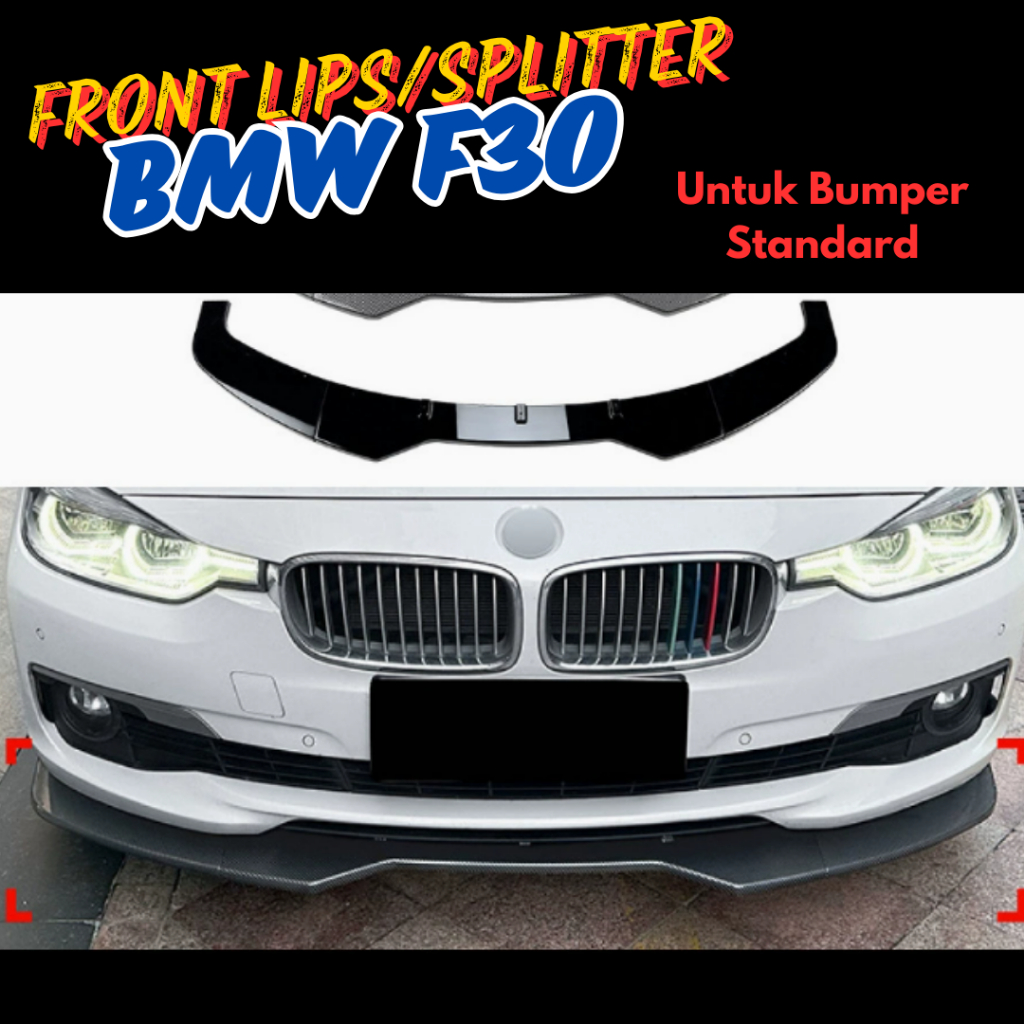 Jual Front Lips F30 Splitter Set BMW F30 Import Plastik Lips Bumper ...