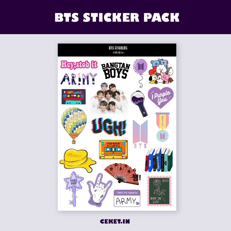 Jual BTS Sticker Pack (21pcs) | Shopee Indonesia