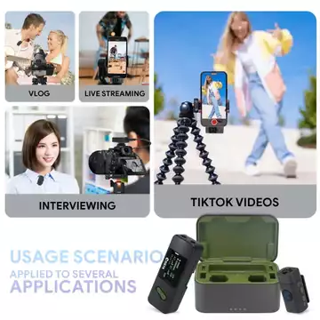 COSTA Altus 2V Dual Channel Wireless Microphone Lavalier Compact Clarity Sound Mono Stereo ANC