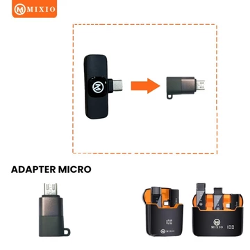 MIXIO W13 W14 Mic Wireless Clip On Microphone Mikrofon Lavalier HP Plug Play