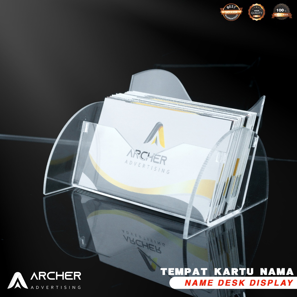 Jual TEMPAT KARTU NAMA NAME DESK DISPLAY KARTU NAMA SIGN NAME AKRILIK ...