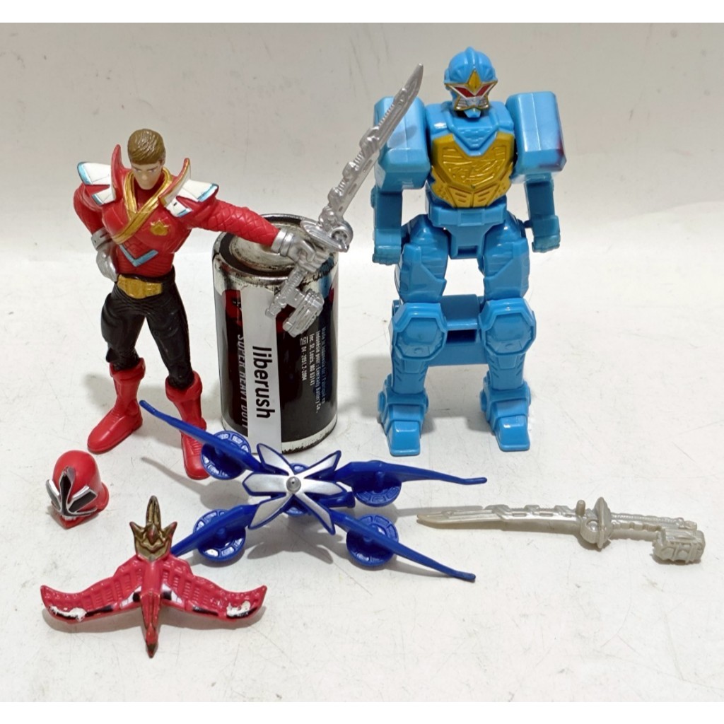 Jual Set bandai power rangers super samurai red ranger & ninja riders ...