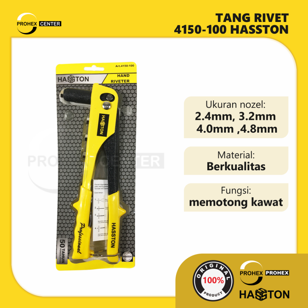 Jual Tang Rivet Rifet Ripet Hand Riveter Paku Tembak - HASSTON PROHEX ...