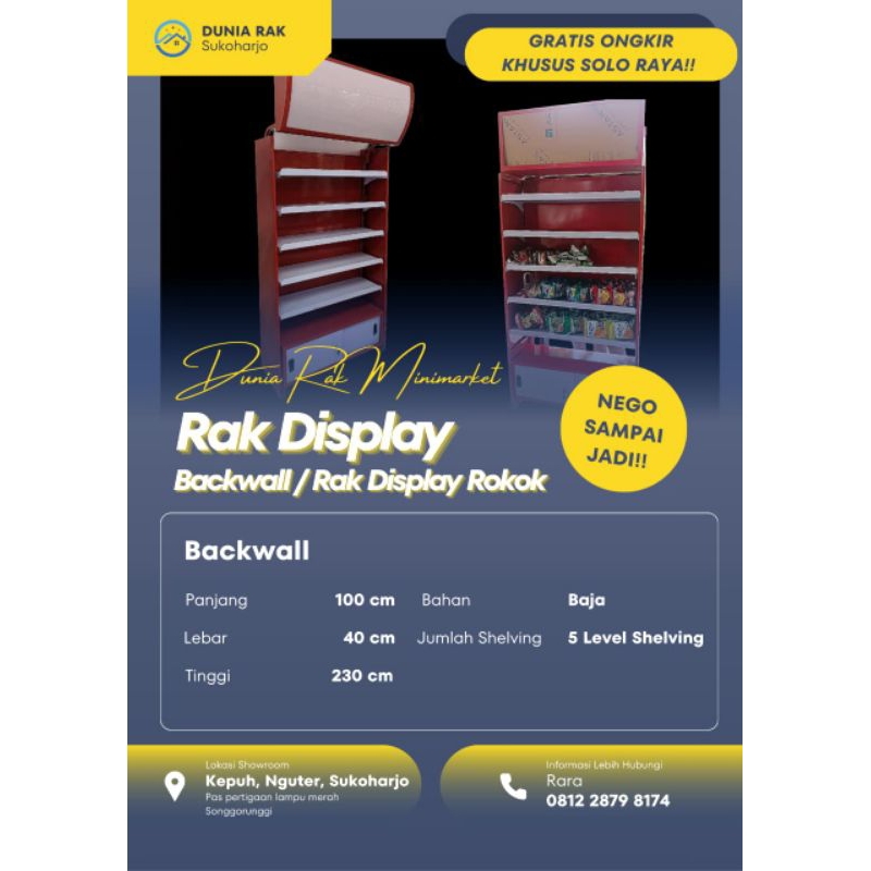 Jual RAK ROKOK/BACKWALL ROKOK untuk Toko/Minimarket TERMURAH Se-Jawa ...