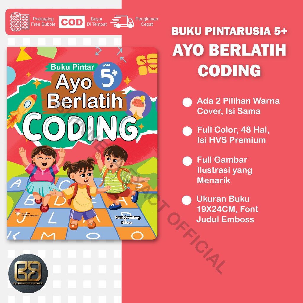 Jual Buku Pintar Ayo Berlatih Coding untuk anak usia 5+ da 8+ | Shopee ...