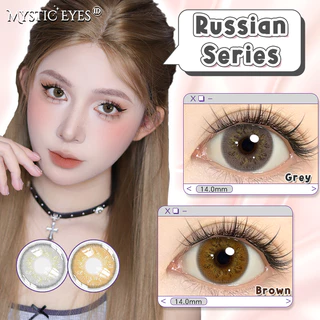 Mysticeyes Softlens Normal Russian seri Grey Brown Lensa kontak diameter 14.0MM