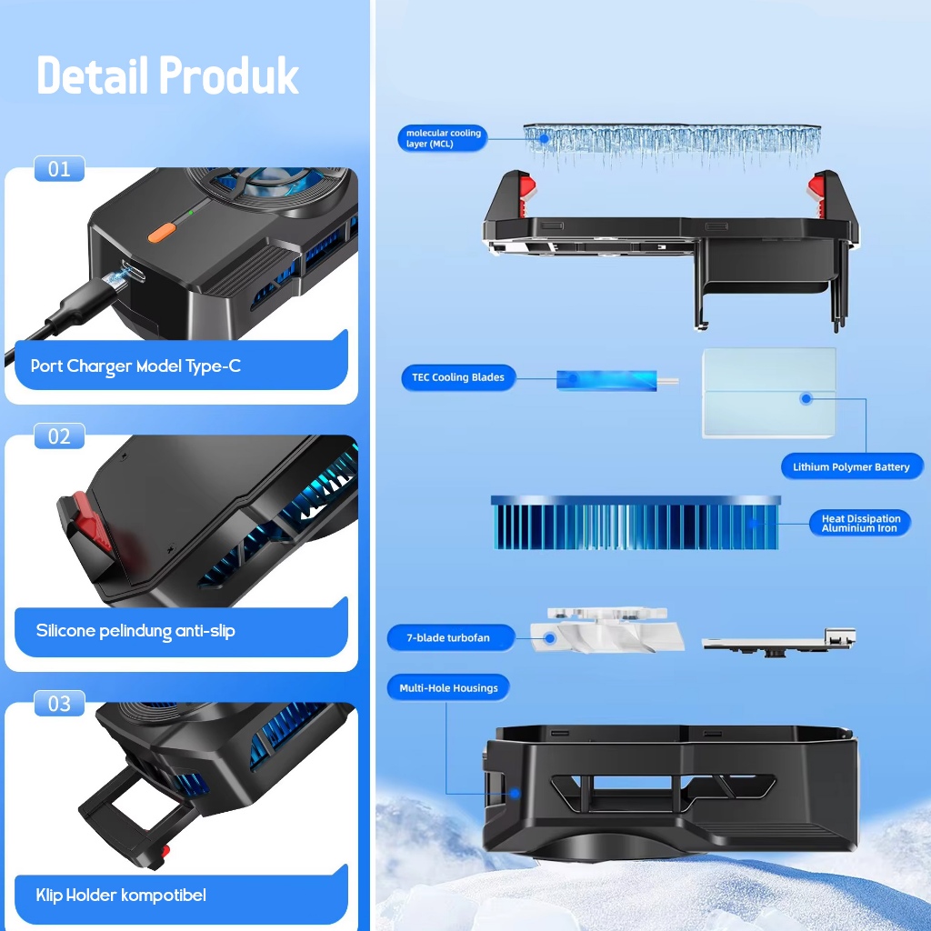 Jual Cooler Handphone S17 CL 201 Wireless Fan Cooler Radiator Pendingin ...