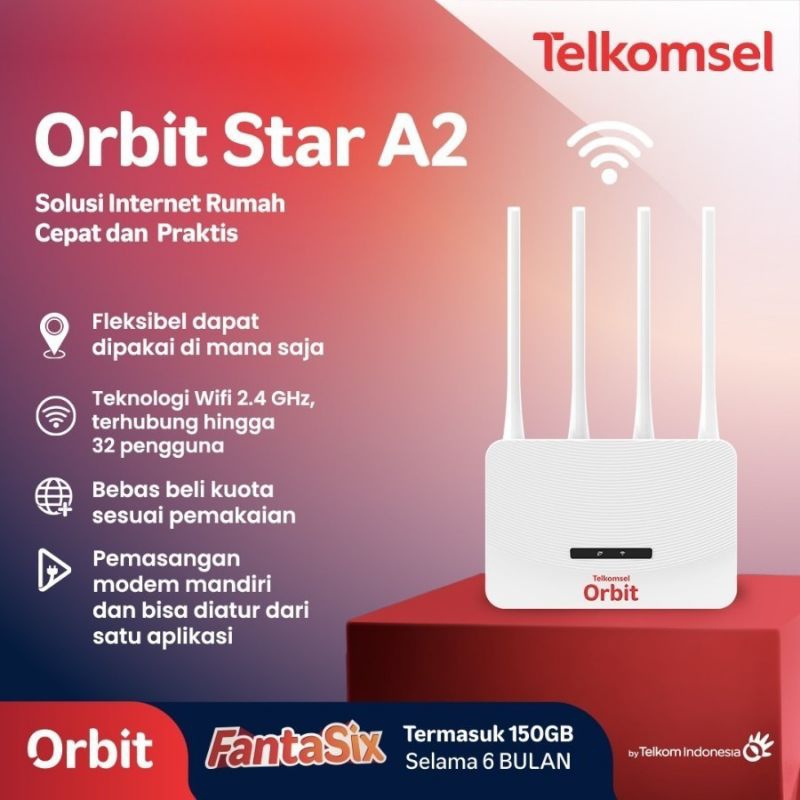 Jual Modem Orbit Star A2 Free 150Gb + Kartu | Shopee Indonesia