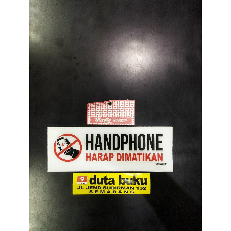 Jual Acrylic / Akrilik Sign Board Label Tuisan Handphone Harap ...