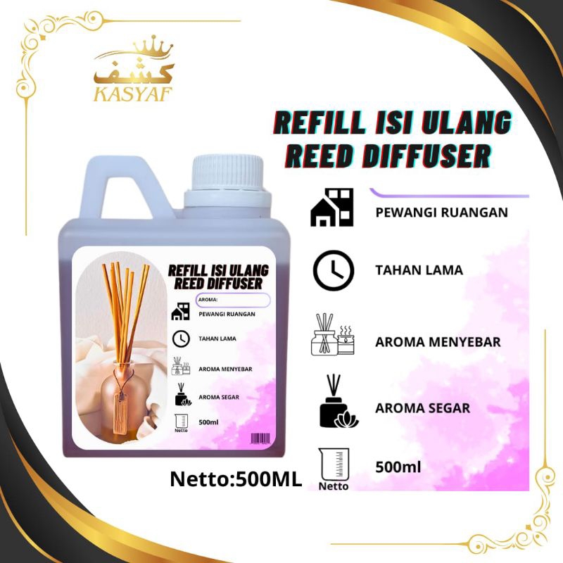 Jual Reed diffuser kemasan isi ulang refill 500ml pengharum pewangi ...