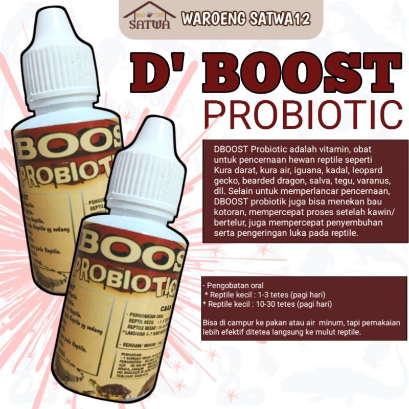 Jual DBOOST PROBIOTIC vitamin reptile obat pencernaan kura darat ...